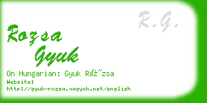 rozsa gyuk business card